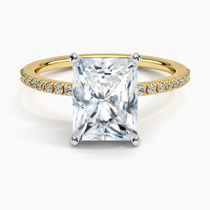 RADIANT CUT SOLITAIRE WITH HALF ETERNITY BAND