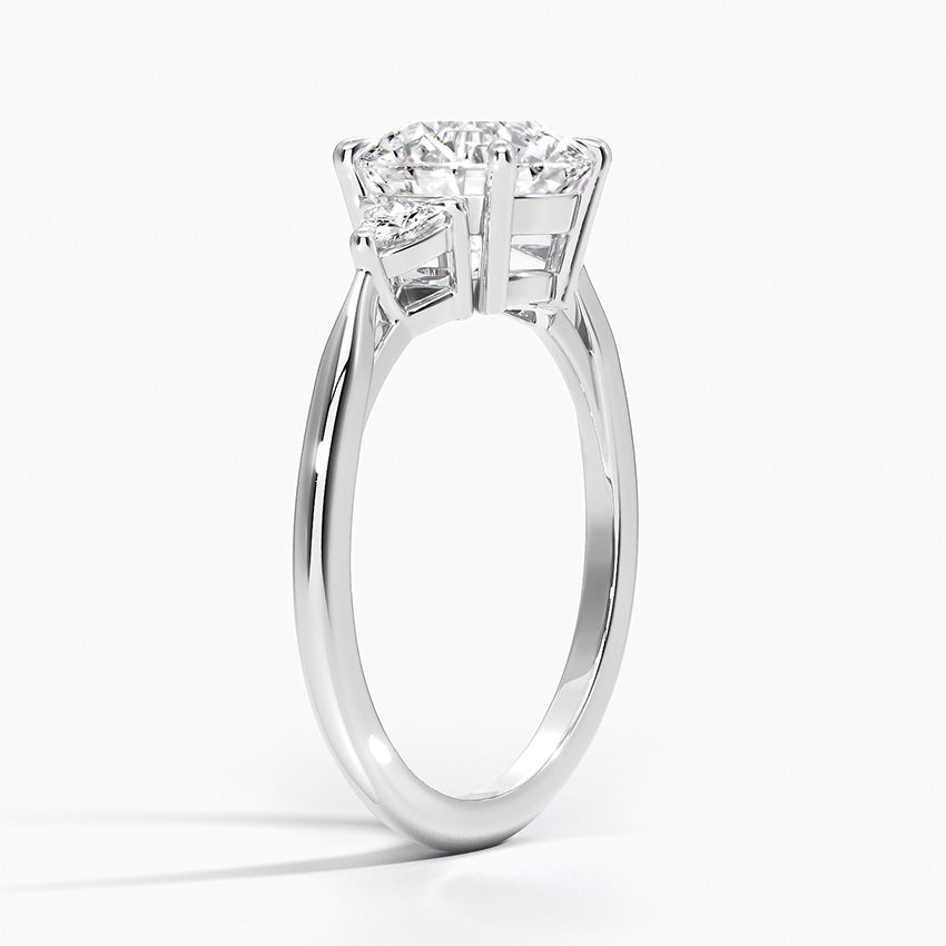 BRILLIANT AND TRILLION CUT DRESS RING