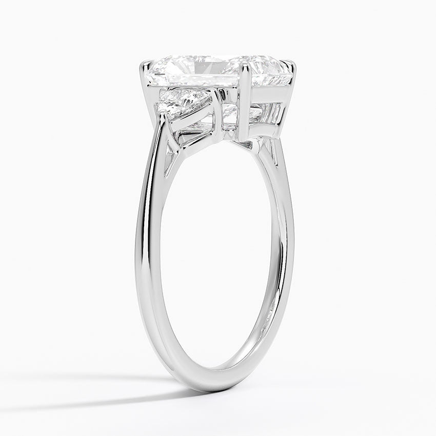 2CT RADIANT AND TRILLION CUT RING