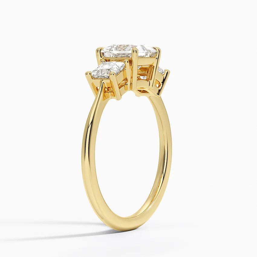 3 STONE PRINCESS CUT RING