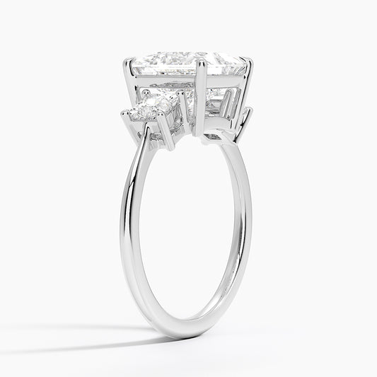 3 STONE PRINCESS CUT RING