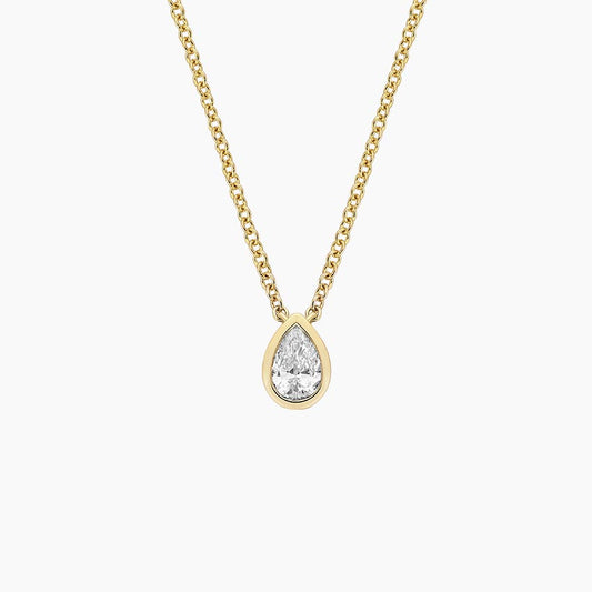 2CT TEARDROP BEZEL PENDANT