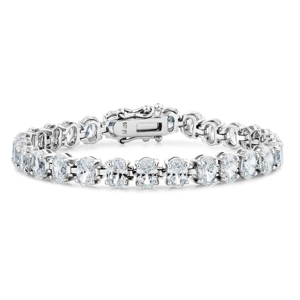 MEN'S 6MM OVAL CUT TENNIS BRACELET - SILVER