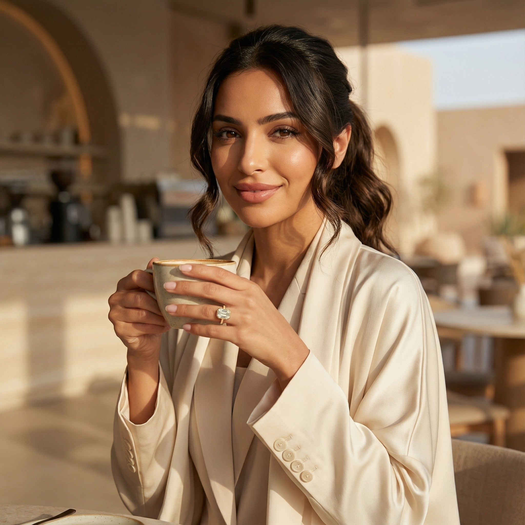 Ayla Moissanite Ring – Gold – D Colour – VVS1