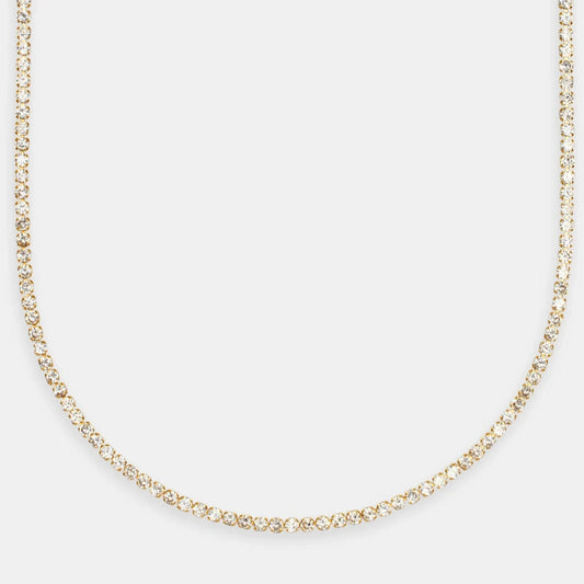 PETITE 2MM TENNIS NECKLACE - GOLD