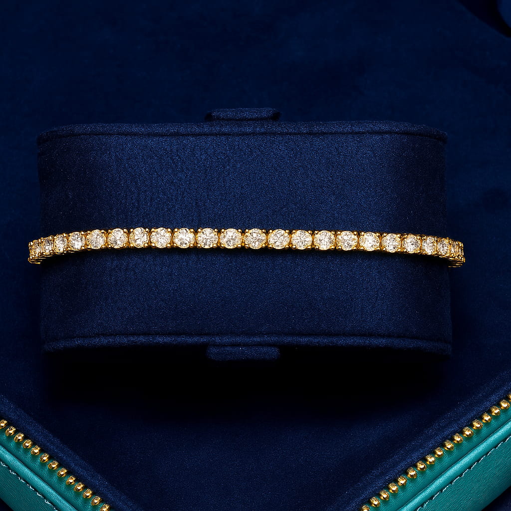 3MM MOISANNITE TENNIS BRACELET - GOLD