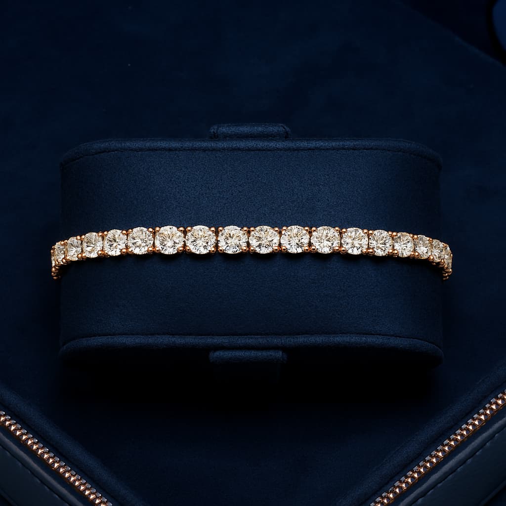 4MM MOISANNITE TENNIS BRACELET - D COLOR - VVS1