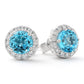 2CT ROUND HALO STUDS