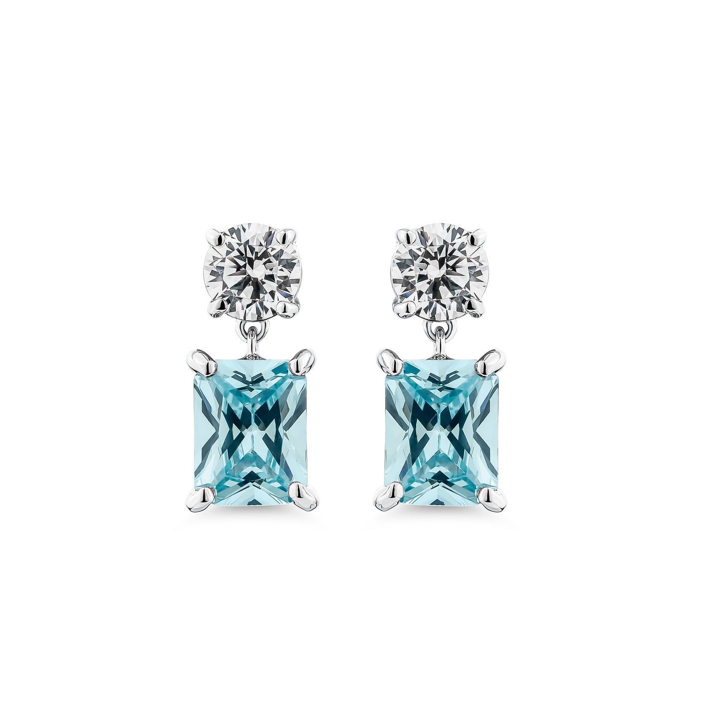 BRILLIANT & RADIANT CUT DROP EARRINGS