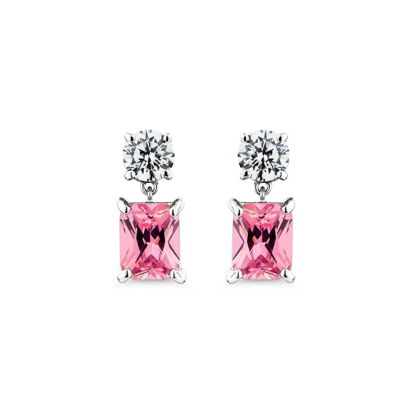 BRILLIANT & RADIANT CUT DROP EARRINGS