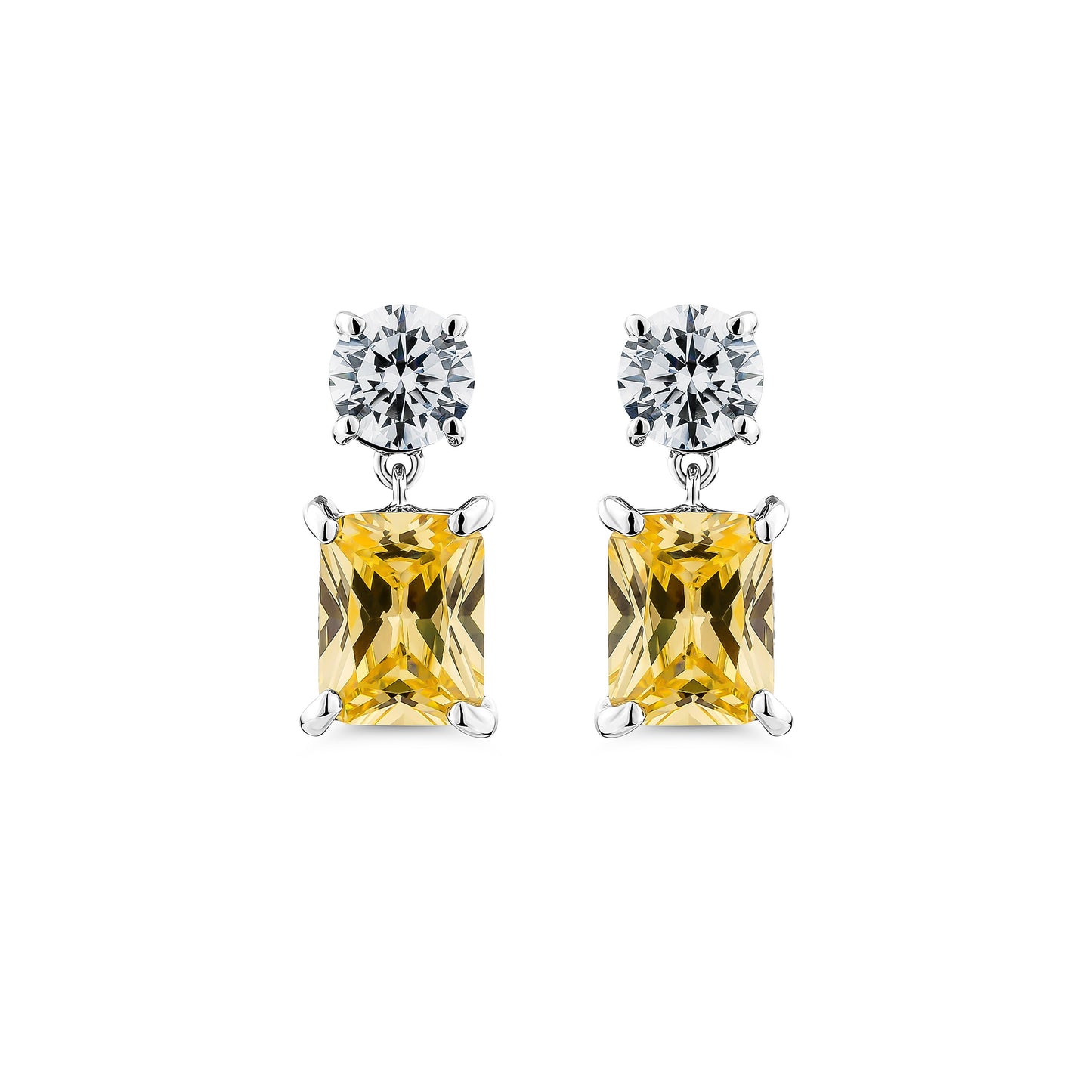 BRILLIANT & RADIANT CUT DROP EARRINGS