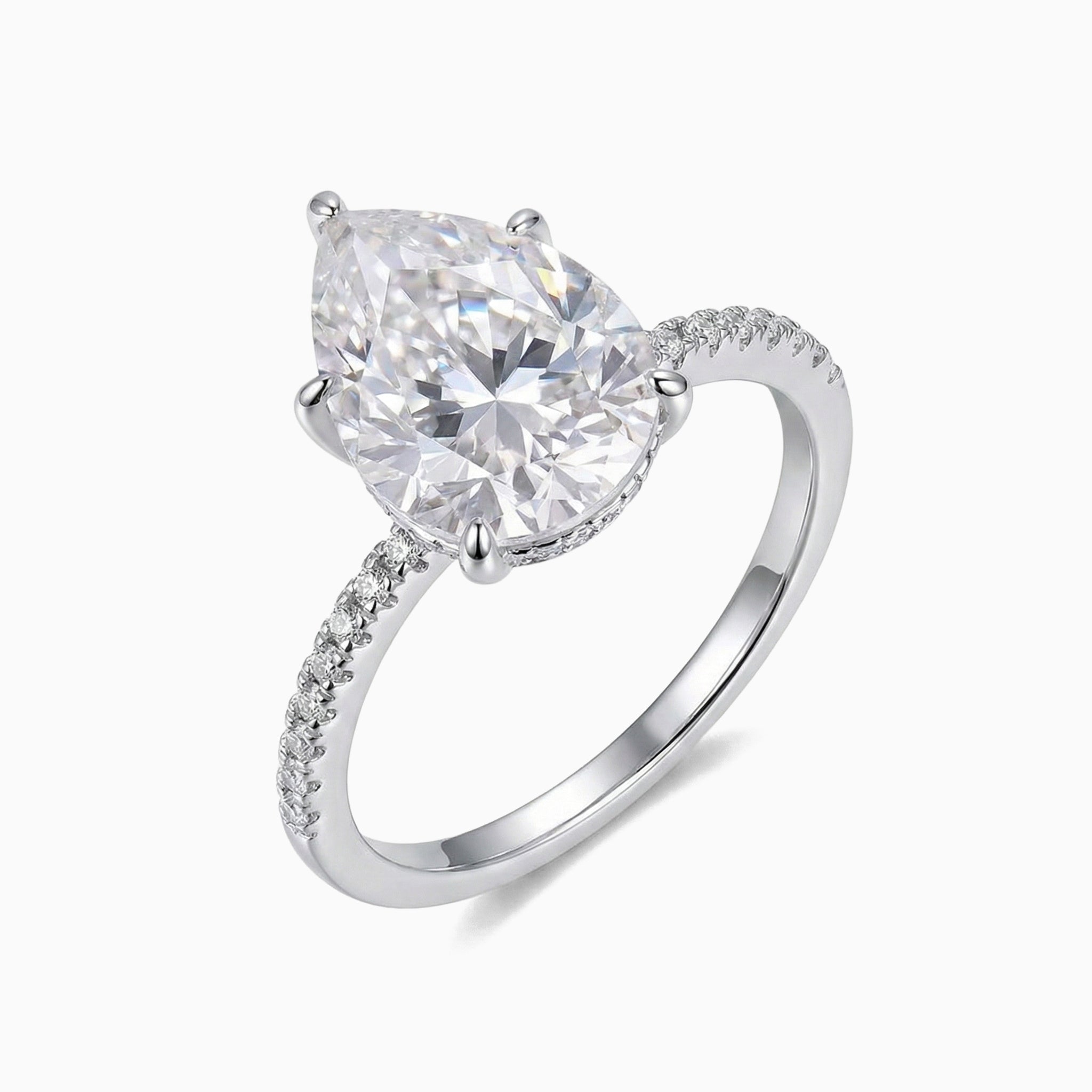 Eden Ring Moissanite 8MM- WHITE GOLD