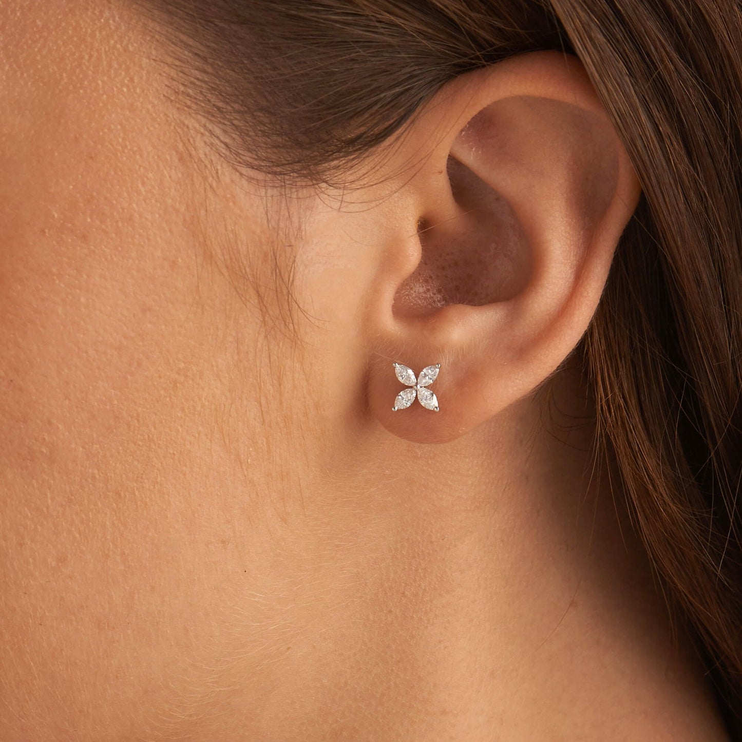 MARQUISE FLOWER STUDS