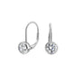 2CT ROUND BEZEL HOOK DROP EARRINGS