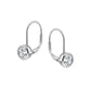 2CT ROUND BEZEL HOOK DROP EARRINGS