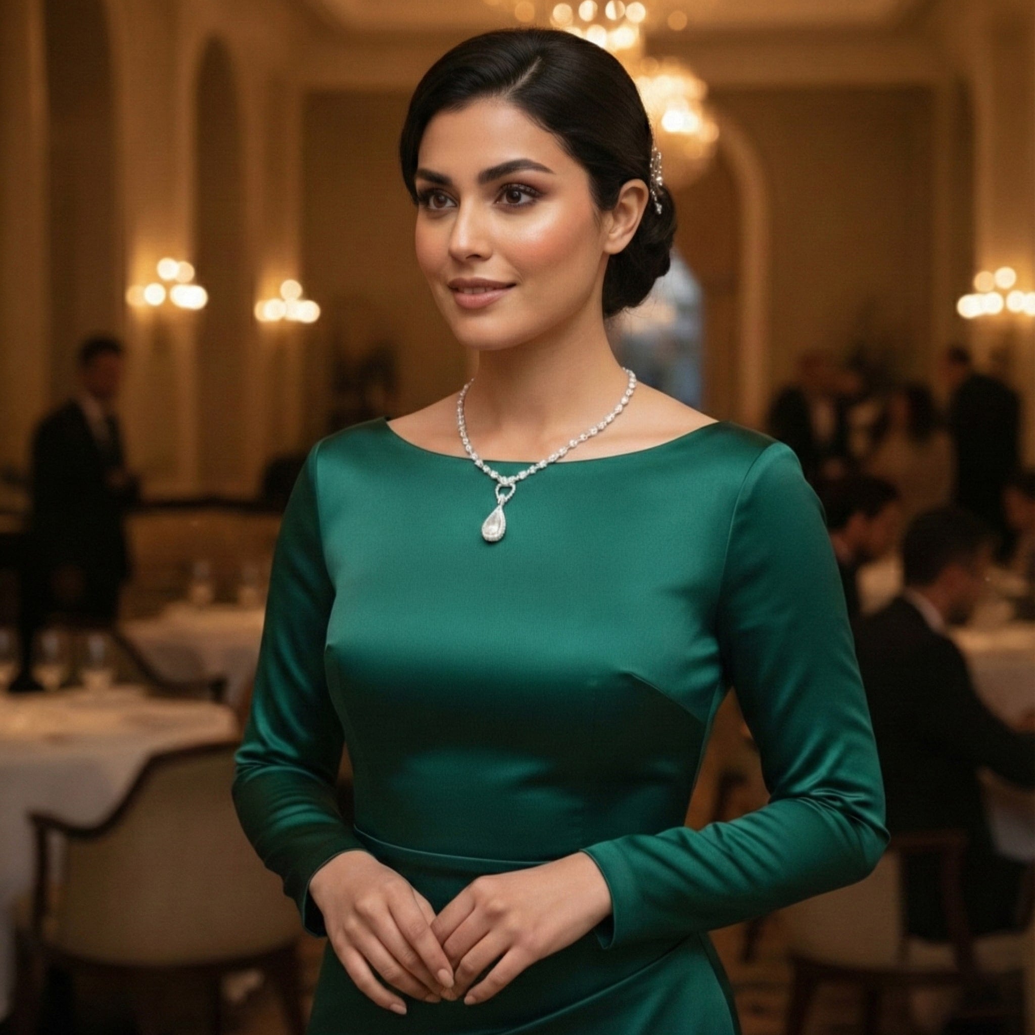 Rayan Moissanite Necklace – White Gold – D Colour – VVS1