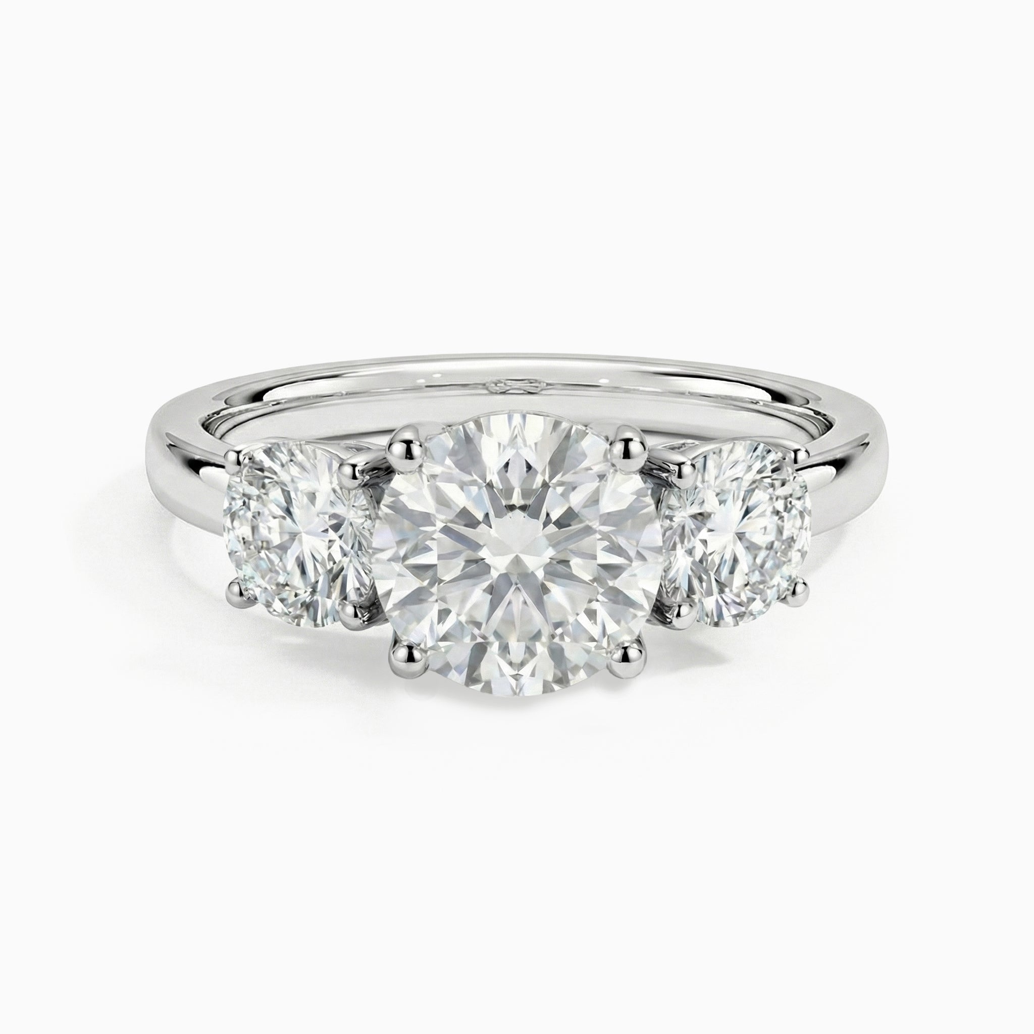 Cushion 3 Stone - WHITE GOLD