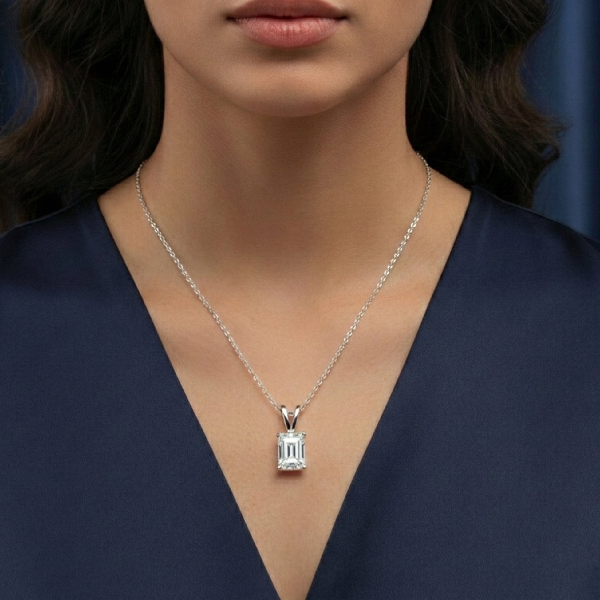 قلادة تالا مويسانيتي راديانت – ذهب أبيض – اللون D – VVS1