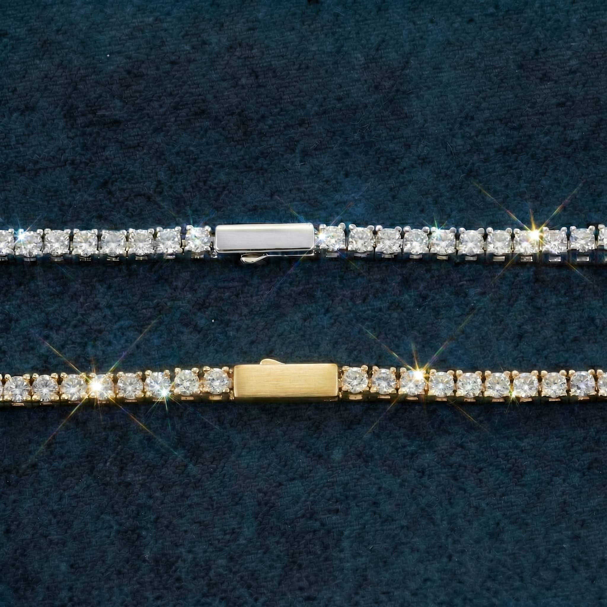 سوار تنس مويسانيتي 3 مم - لون D - VVS1