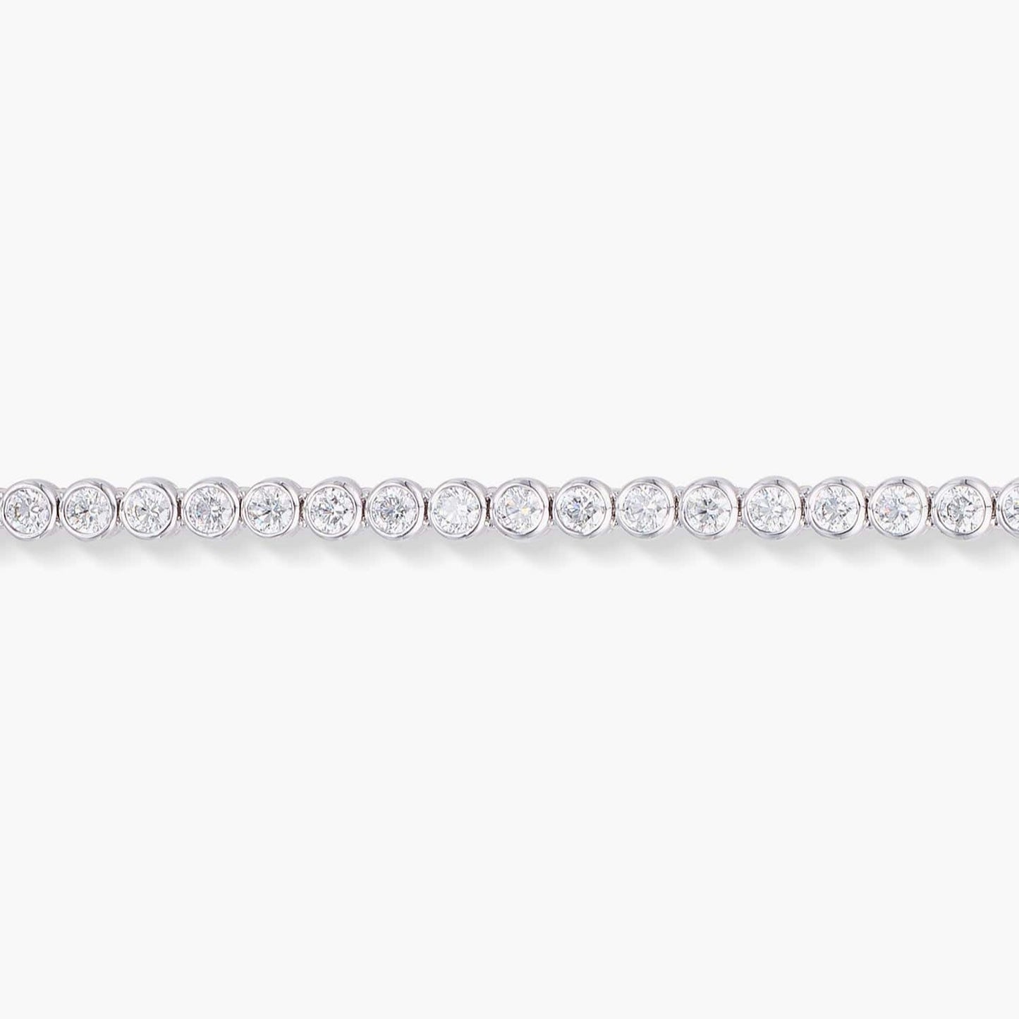 BEZEL SET TENNIS BRACELET - WHITE GOLD