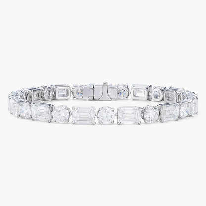 BAGUETTE AND BRILIANT CUT TENNIS BRACLET