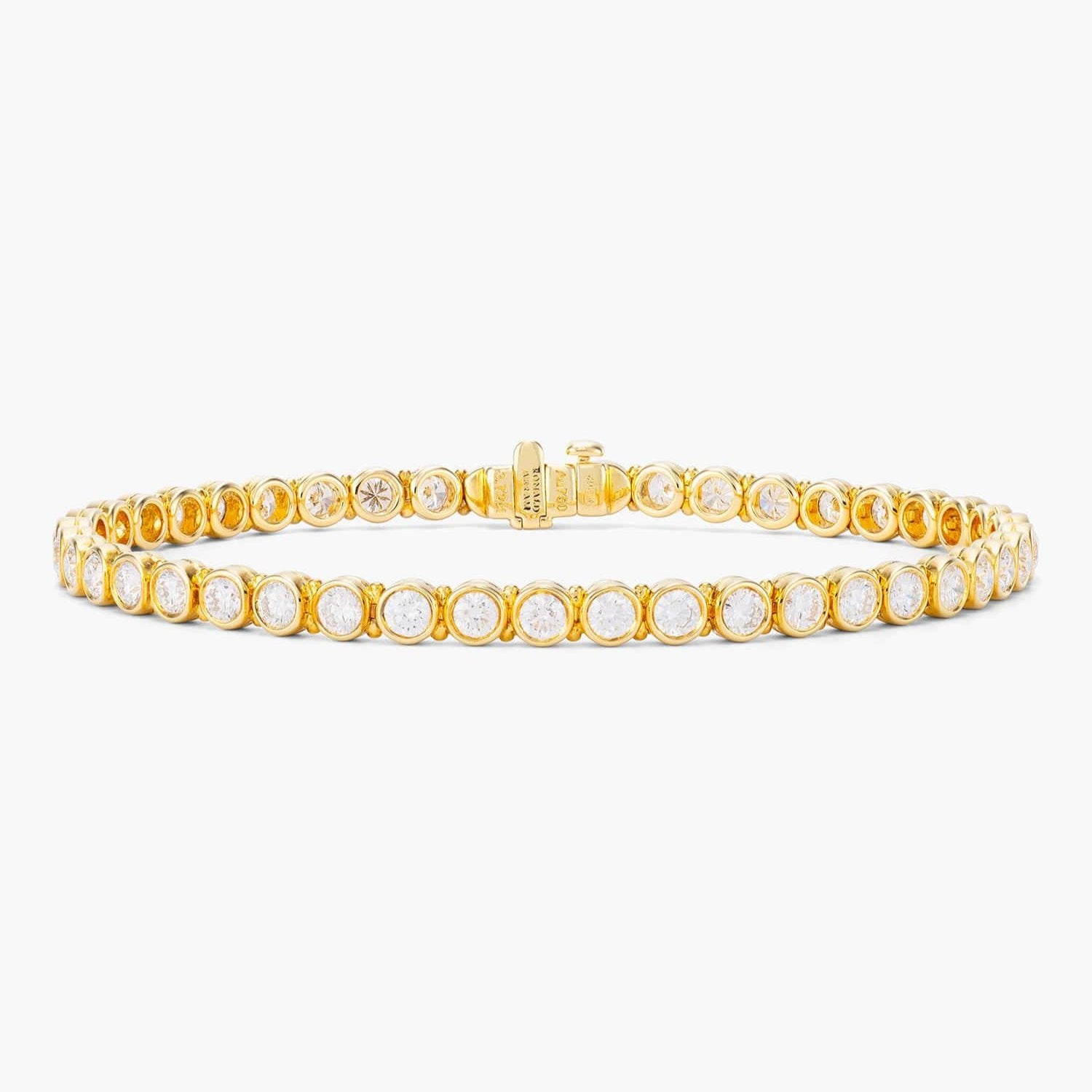 BEZEL SET TENNIS BRACELET - GOLD