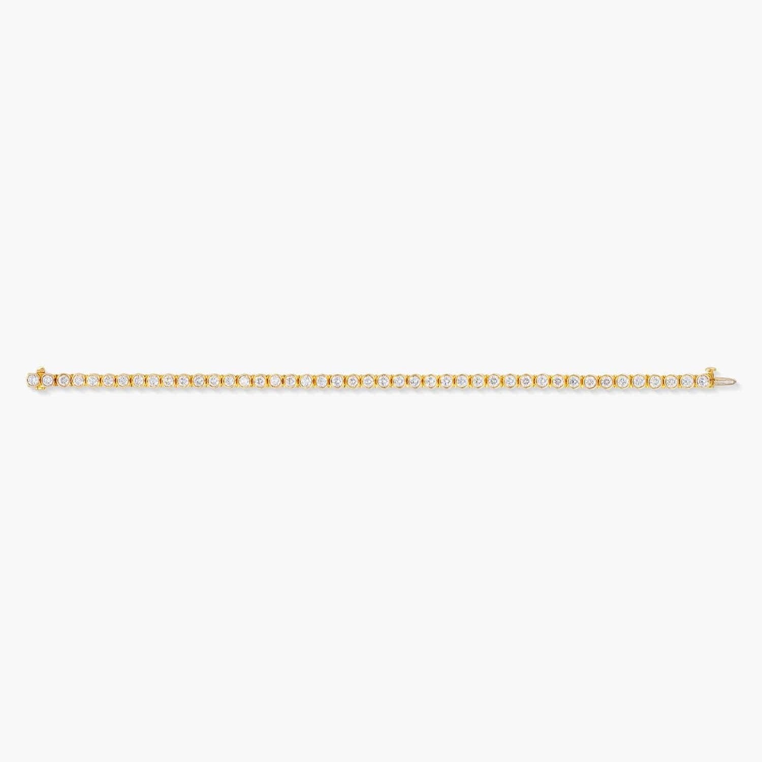 BEZEL SET TENNIS BRACELET - GOLD