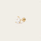 1CT PEAR STUD EARRINGS - GOLD