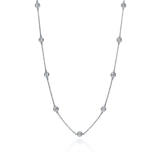 DIAMONDS BY THE YARD NECKLACE - WHITE GOLD