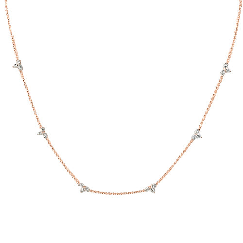 DELICATE DIAMOND CLUSTER NECKLACE