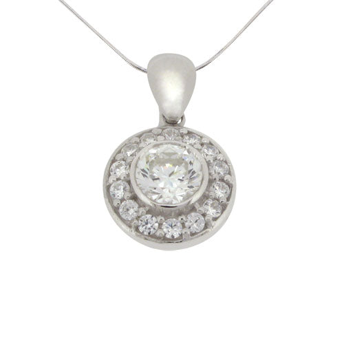 HALO ROUND BRILLIANT PENDANT