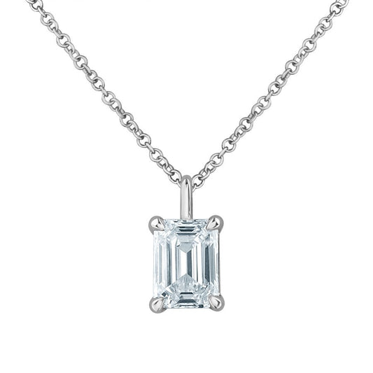 3CT SOLITAIRE BAGUETTE PENDANT