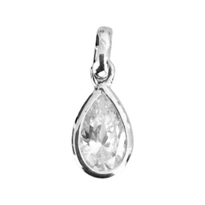 2CT TEARDROP BEZEL PENDANT