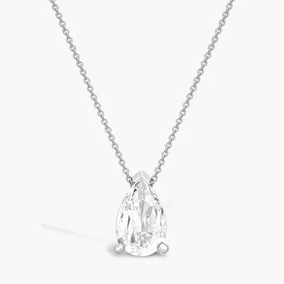 2CT PEARDROP SOLITAIRE NECKLACE