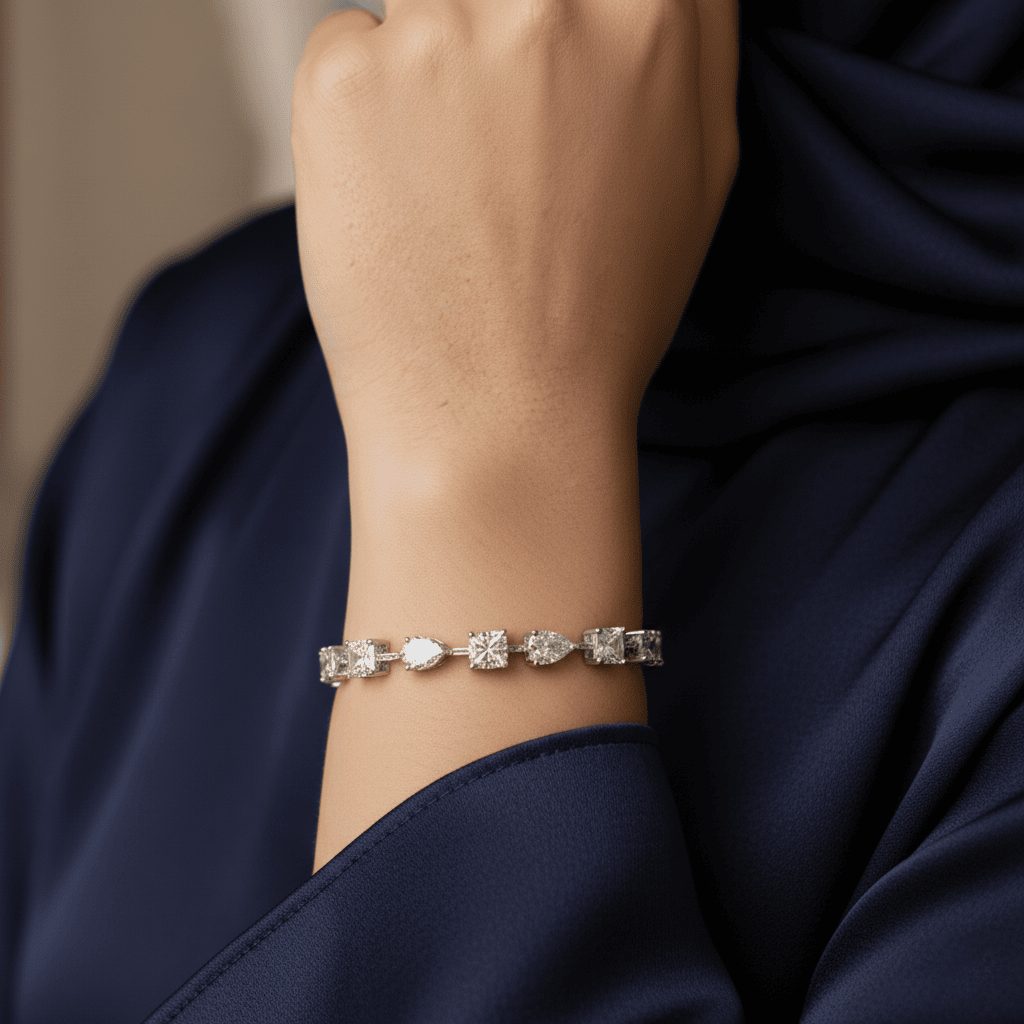 RIWA 5MM MOISSANITE TENNIS BRACELET - D COLOR - VVS1