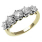 5 STONE BRILLIANT CUT HALF  ETERNITY RING