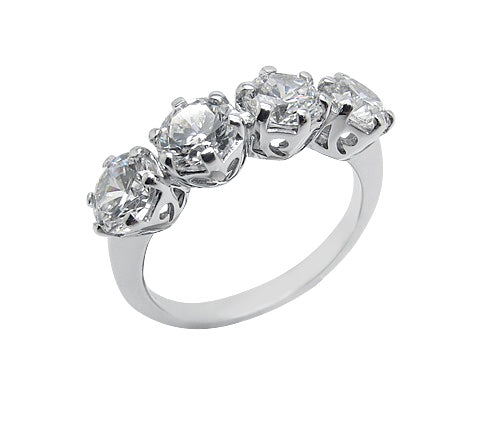 ETERNITY 4-STONE FILIGREE RING