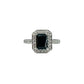 EMERALD CUT HALO RING