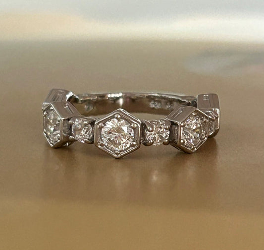 HEXAGON 1/3 ETERNITY BAND