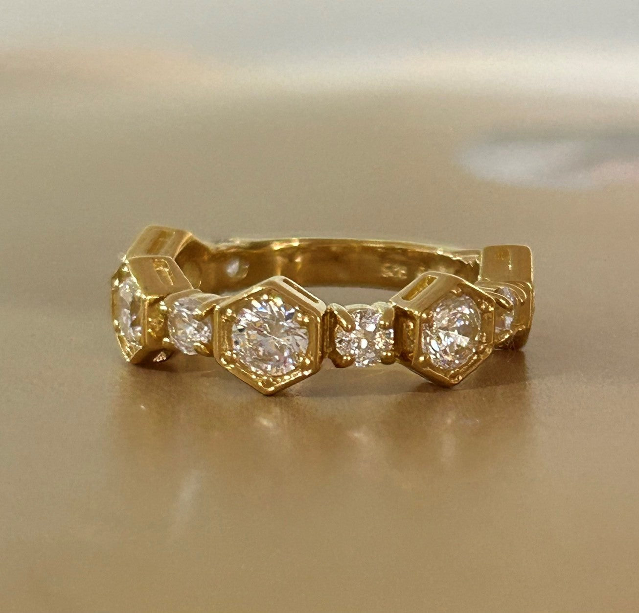 HEXAGON 1/3 ETERNITY BAND