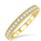 HALF ETERNITY ROUND BRILLIANT PAVE SET WITH MILIGRAIN RING