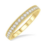 HALF ETERNITY ROUND BRILLIANT PAVE SET WITH MILIGRAIN RING