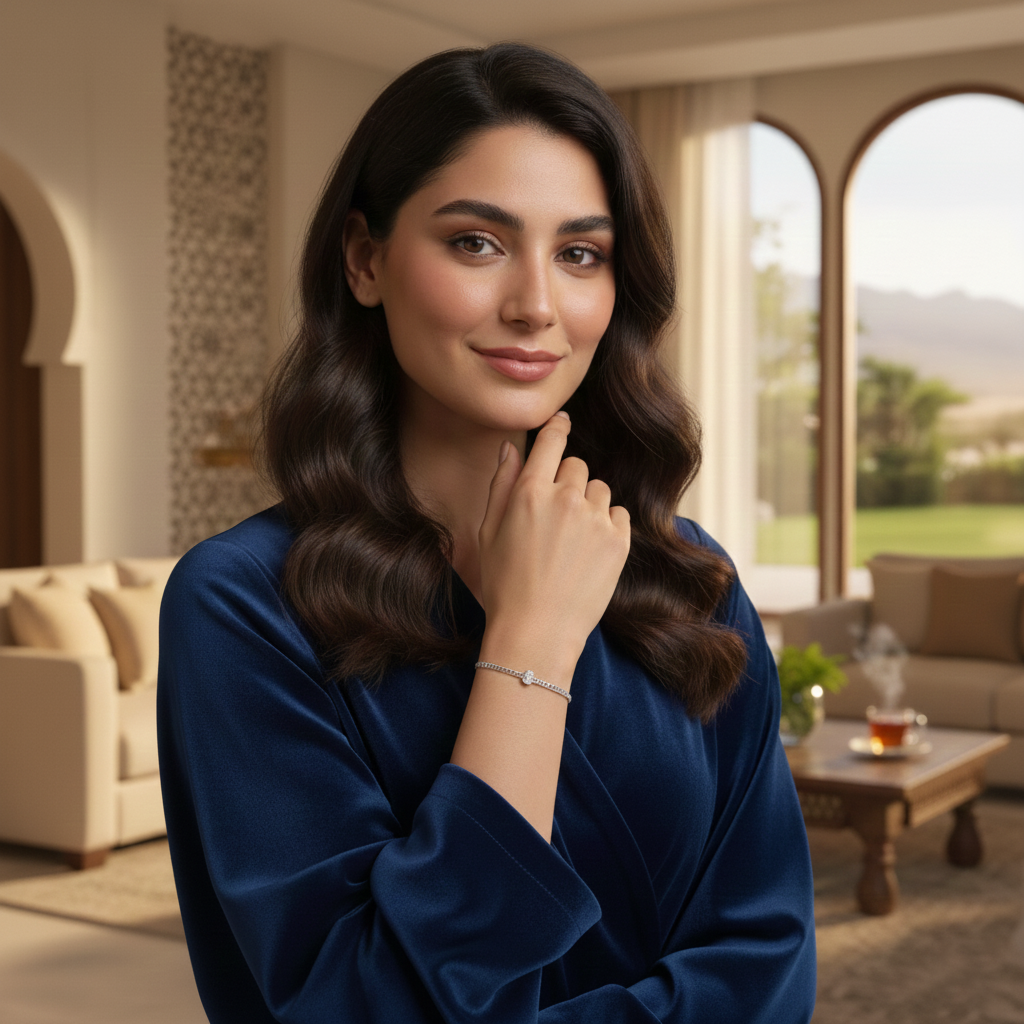 قلادة سلمى من المويسانتي – ذهب – لون D – VVS1