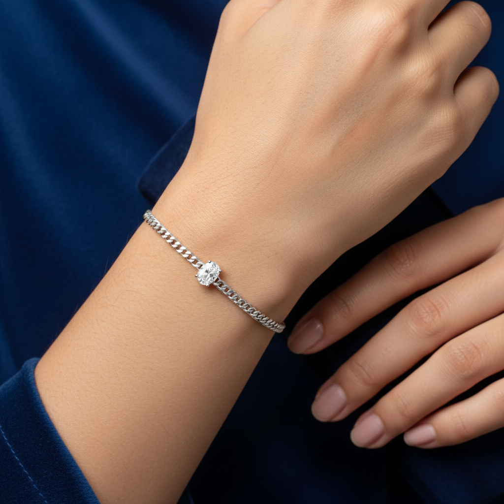 قلادة سلمى من المويسانتي – ذهب – لون D – VVS1