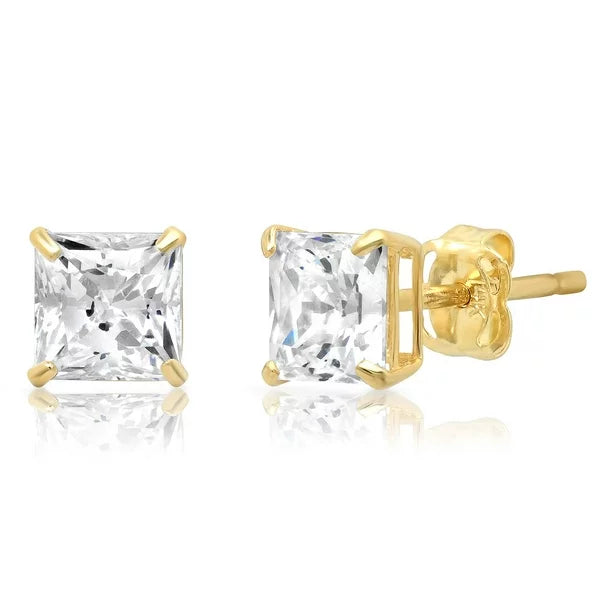 6CT PRINCESS STUD EARRING