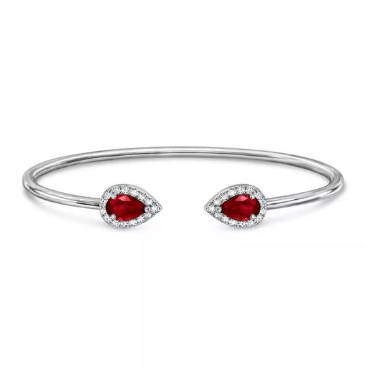 PEAR-SHAPE CUFF OPEN BANGLE