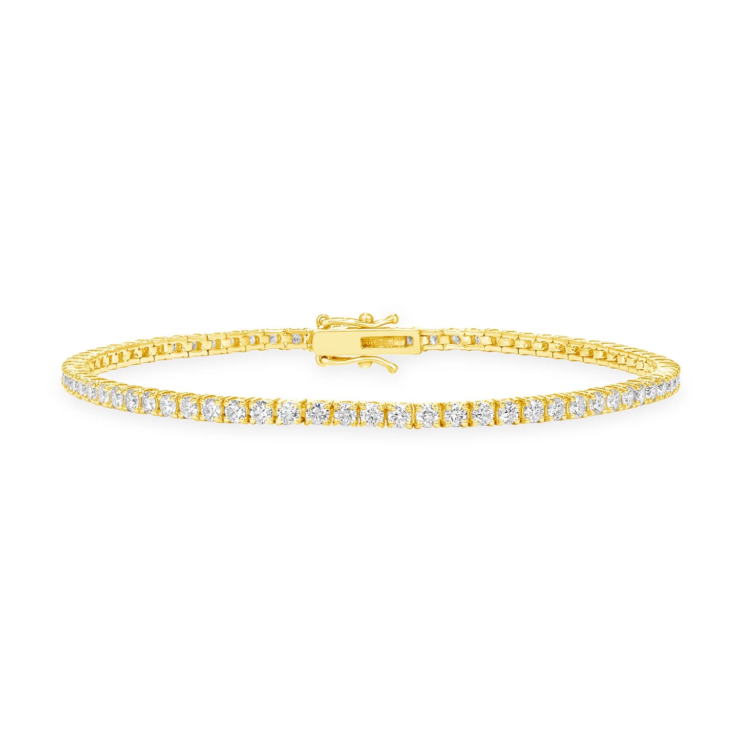 MENS MICRO 2MM TENNIS BRACELET - GOLD