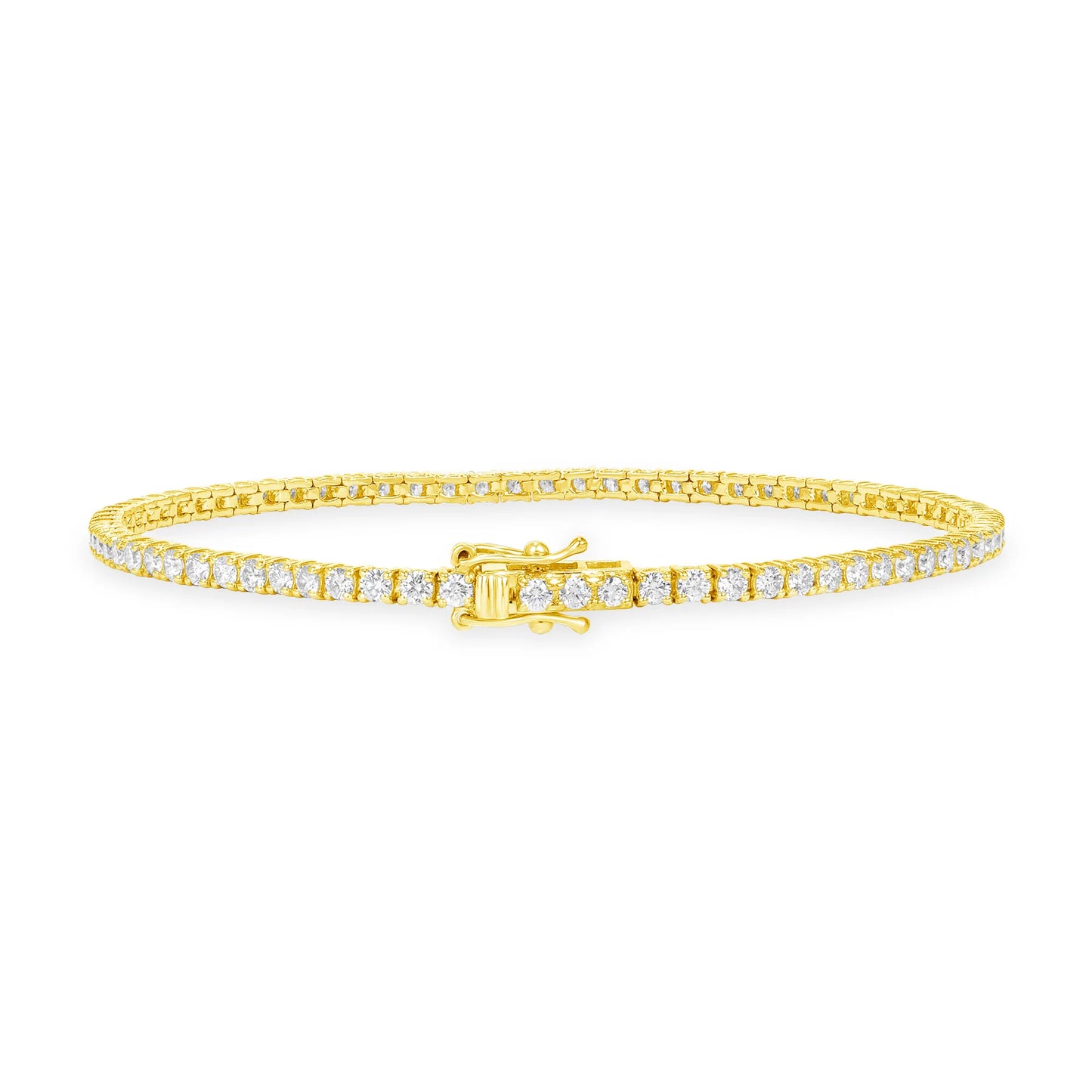 MENS MICRO 2MM TENNIS BRACELET - GOLD