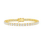 MENS 3MM TENNIS BRACELET -  GOLD