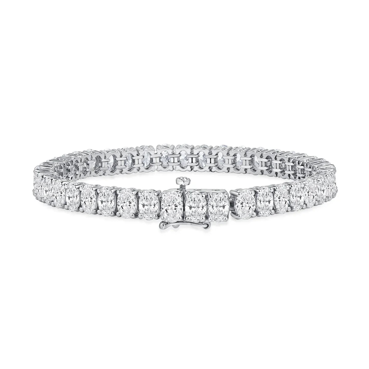 MEN'S 6MM OVAL CUT TENNIS BRACELET - SILVER